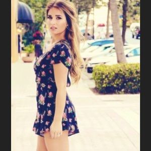 Kittenish Floral Romper